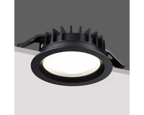 359847 WIR NT25 504 черный Светильник встраиваемый с переключателем цв. емпературы IP44 LED 25W 220-240V 2700К\3200К\4000К FLUO