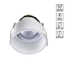 Встраиваемый светильник Novotech 370563 Cloud белый GU10 50 Вт