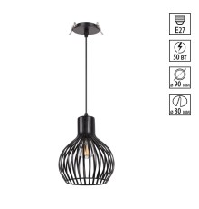 Встраиваемый светильник Novotech 370426 Zelle черный E27 50 Вт