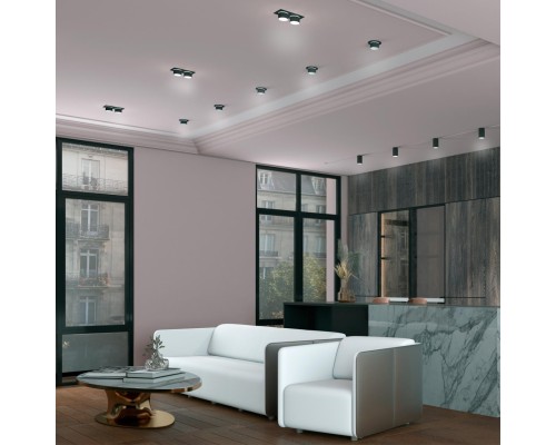 370719 SPOT NT21 208 черный Светильник встраиваемый IP20 GU10 9W 235V LIRIO