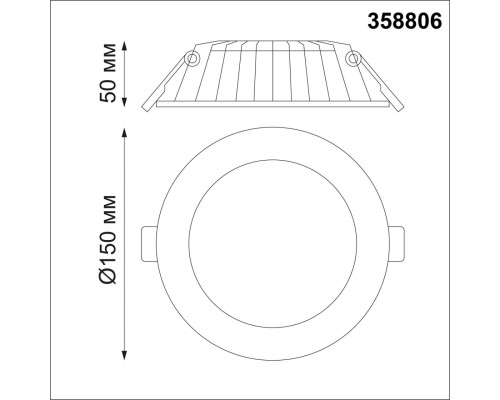 358806 SPOT NT21 237 белый Светильник встраиваемый светодиодный IP20 LED 12W 960Лм 3000K 100-240V GESSO