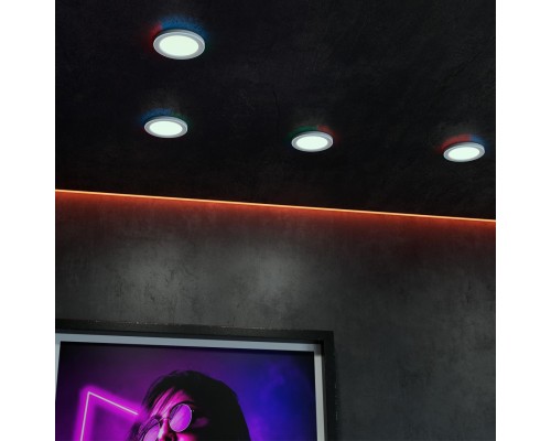 359011 SPOT NT23 295 белый Светильник встраиваемый светодиодный (три сценария работы) IP20 LED 4000К+RGB 18W+6W 100-265V 1440Лм SPAN