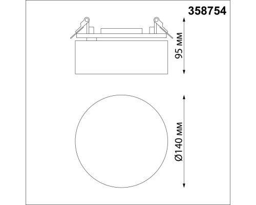 358754 SPOT NT21 198 матовое золото Светильник встраиваемый светодиодный IP20 LED 24W 4000K 2100Лм 100-265V PROMETA