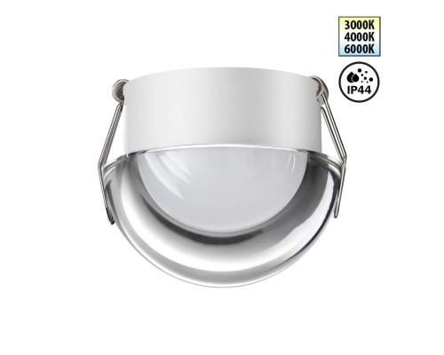 359434 SPOT NT24 520 белый Светильник встраиваемый влагозащищенный с переключателем цв.температуры IP44 LED 10W 220-240V 3000/4000/6000K 750Лм LARGO