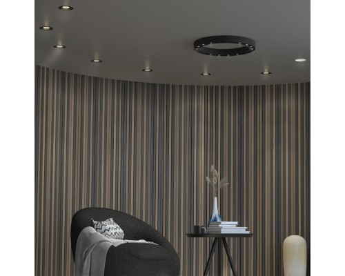 358790 SPOT NT21 202 черный Светильник встраиваемый светодиодный IP20 LED 15W 4000K 1600Лм 110-265V BIND