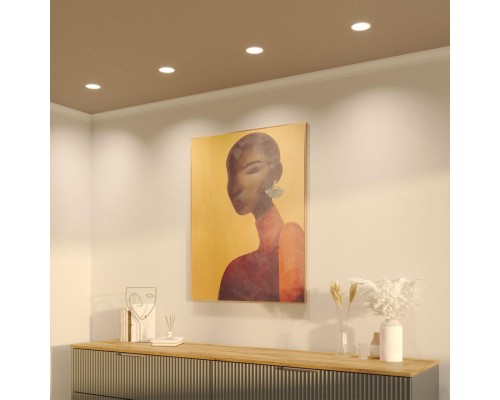 359857 WIR NT25 508 белый Светильник встраиваемый с переключателем цв. температуры и угла рассеивания IP44 LED 12W 220-240V 2700К\3200К\4000К SOLIS