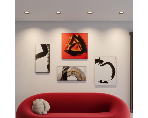 359843 WIR NT25 504 черный Светильник встраиваемый с переключателем цв. температуры IP44 LED 10W 220-240V 2700К\3200К\4000К FLUO