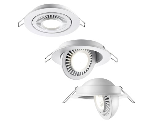 358815 SPOT NT21 210 белый Светильник встраиваемый светодиодный IP20 LED 9W 770Лм 4000K 220V GESSO