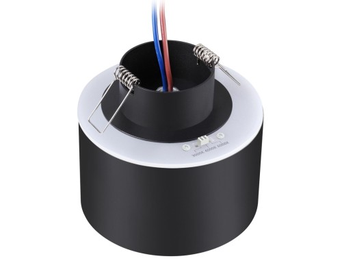 358962 SPOT NT22 черный Светильник встраиваемый с переключ. цв. температуры IP20 LED 3000К\4000К\6000К 12W вниз + 3W вверх 110-265V GIRO