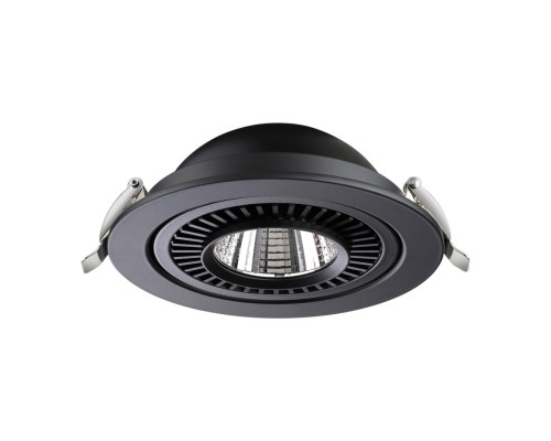358818 SPOT NT21 210 черный Светильник встраиваемый светодиодный IP20 LED 18W 1600Лм 4000K 220V GESSO