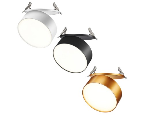 358754 SPOT NT21 198 матовое золото Светильник встраиваемый светодиодный IP20 LED 24W 4000K 2100Лм 100-265V PROMETA