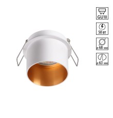 Встраиваемый светильник Novotech 370432 Butt белый GU10 50 Вт