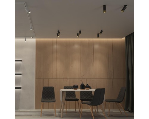 370875 SPOT NT22 238 черный/золото Светильник встраиваемый IP20 GU10 9W 220V SLIM