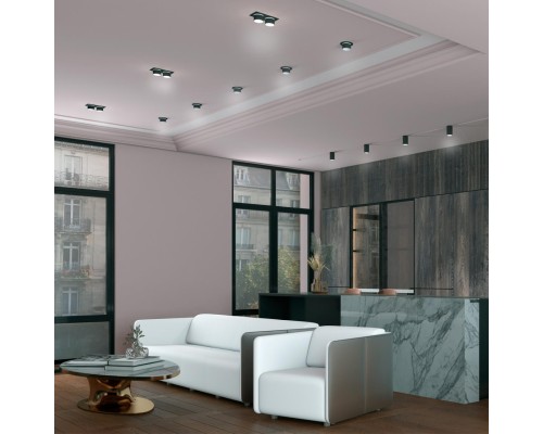 370715 SPOT NT21 208 черный Светильник встраиваемый IP20 GU10 9W 235V LIRIO