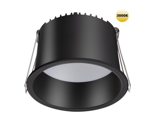 359237 SPOT NT23 282 черный Светильник встраиваемый светодиодный IP20 LED 12W 220V 840Лм 3000К TRAN