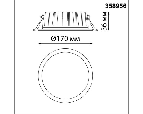 358956 SPOT NT22 бронза светлая Встраиваемый светодиодный светильник с переключателем цветовой температуры IP20 LED 3000К\4000К\6000К 20W 220V LANTE