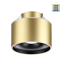 358963 SPOT NT22 бронза св. Светильник встраиваемый с переключ. цв. температуры IP20 LED 3000К\4000К\6000К 12W вниз + 3W вверх 110-265V GIRO