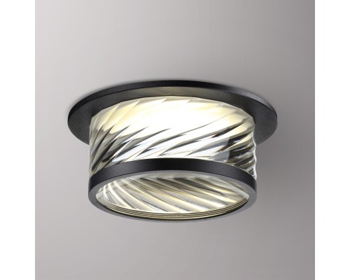 370918 SPOT NT22 черный Светильник встраиваемый IP20 GU10 9W 220V GEM