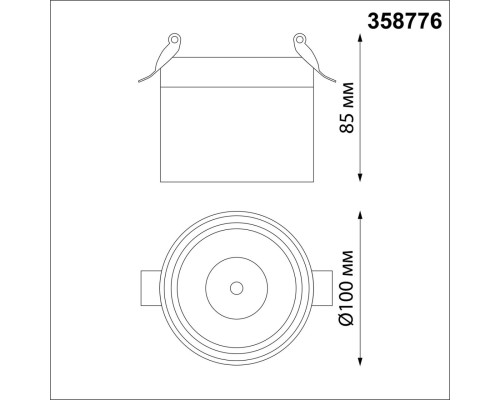 358776 SPOT NT21 199 белый Светильник встраиваемый светодиодный IP20 LED 15W 4000K 1300Лм 100-265V GRODA