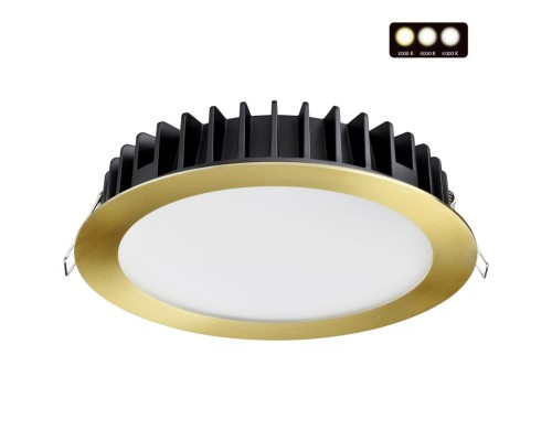 358956 SPOT NT22 бронза светлая Встраиваемый светодиодный светильник с переключателем цветовой температуры IP20 LED 3000К\4000К\6000К 20W 220V LANTE