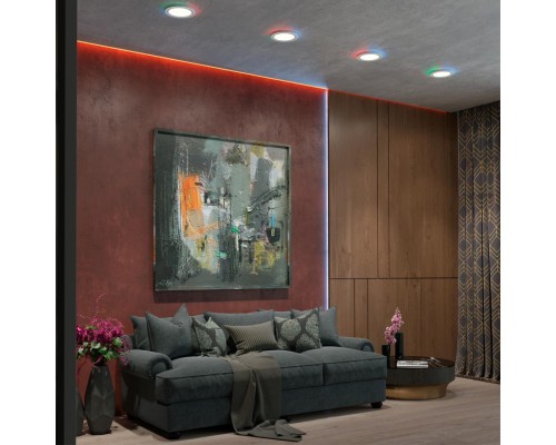 359009 SPOT NT23 295 белый Светильник встраиваемый светодиодный (три сценария работы) IP20 LED 4000К+RGB 6W+3W 100-265V 540Лм SPAN