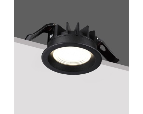 359843 WIR NT25 504 черный Светильник встраиваемый с переключателем цв. температуры IP44 LED 10W 220-240V 2700К\3200К\4000К FLUO