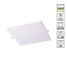 Встраиваемый светильник Novotech 358151 Moon белый LED 24 Вт 3000K