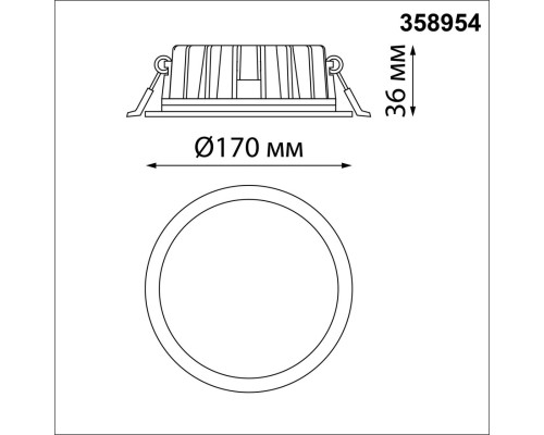 358954 SPOT NT22 черный Встраиваемый светодиодный светильник с переключателем цветовой температуры IP20 LED 3000К\4000К\6000К 20W 220V LANTE