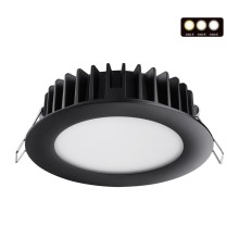 358951 SPOT NT22 черный Встраиваемый светодиодный светильник с переключателем цветовой температуры IP20 LED 3000К\4000К\6000К 15W 220V LANTE