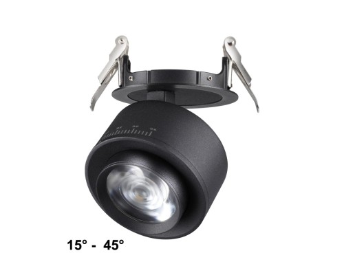 358944 SPOT NT22 черный Светильник встраиваемый светодиодный IP20 LED 4000К 18W 220V EDDY