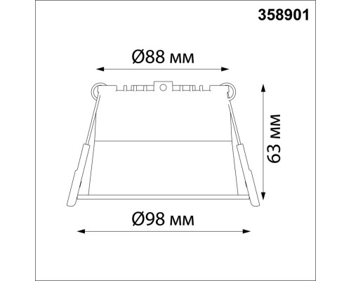 358901 SPOT NT22 белый Светильник встраиваемый светодиодный IP20 LED 4000К 12W 220V TRAN