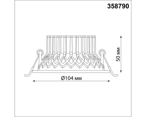 358790 SPOT NT21 202 черный Светильник встраиваемый светодиодный IP20 LED 15W 4000K 1600Лм 110-265V BIND