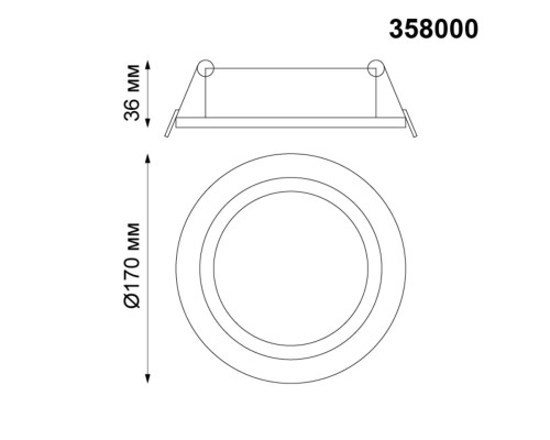 Встраиваемый светодиодный светильник Novotech 358000 Stern белый LED 20 Вт 3000K