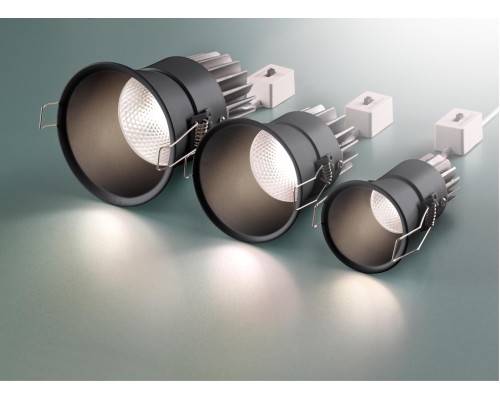 358909 SPOT NT22 черный Встраиваемый светодиодный светильник с переключателем цветовой температуры IP20 LED 3000К\4000К\6000К 12W 220V LANG