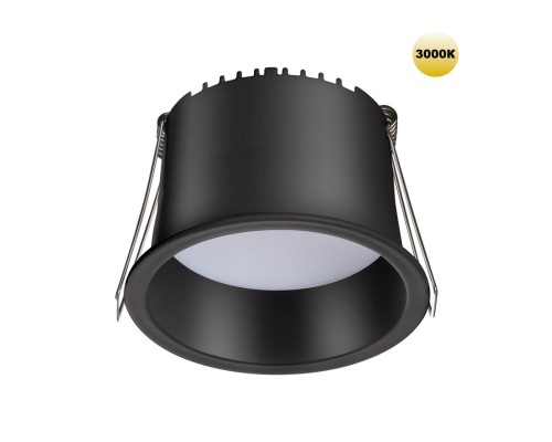 359235 SPOT NT23 282 черный Светильник встраиваемый светодиодный IP20 LED 9W 220V 540Лм 3000К TRAN