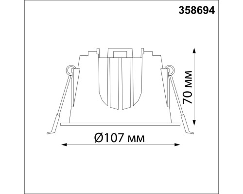 358694 SPOT NT21 207 белый Светильник встраиваемый светодиодный IP20 LED 4000К 20W 100-265V KNOF