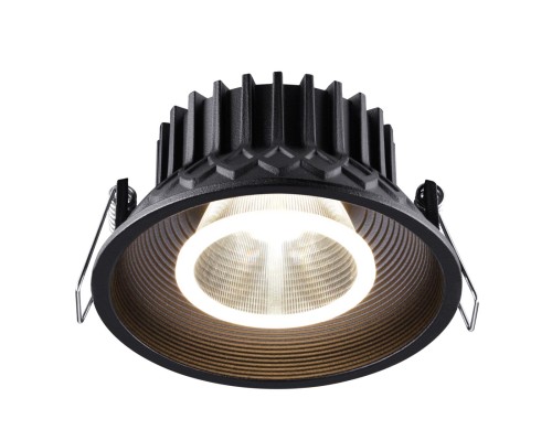 358790 SPOT NT21 202 черный Светильник встраиваемый светодиодный IP20 LED 15W 4000K 1600Лм 110-265V BIND