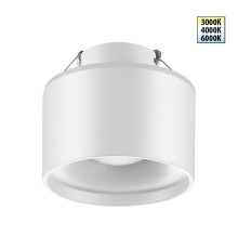 358961 SPOT NT22 белый Светильник встраиваемый с переключ. цв. температуры IP20 LED 3000К\4000К\6000К 12W вниз + 3W вверх 110-265V GIRO