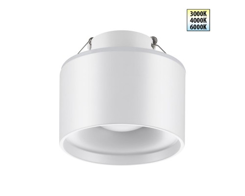 358961 SPOT NT22 белый Светильник встраиваемый с переключ. цв. температуры IP20 LED 3000К\4000К\6000К 12W вниз + 3W вверх 110-265V GIRO