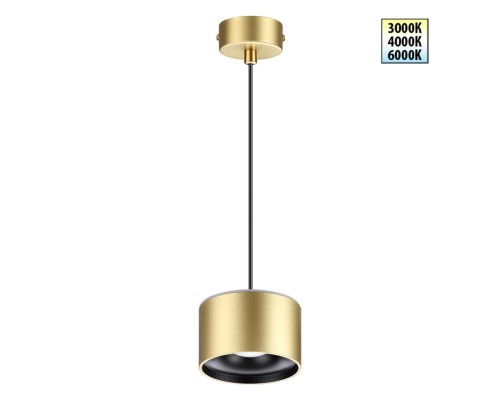 358969 OVER NT22 бронза св. Светильник накладной с переключ. цв. температуры, провод 2м IP20 LED 3000К\4000К\6000К 12W вниз + 3ВW вверх 110-265V GIRO