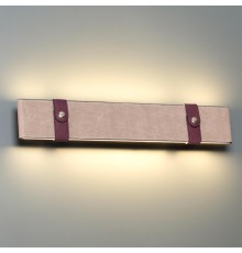 6630/25WL HIGHTECH ODL24 153 металл/эко-кожа/ткань/акрил черный/бордовый/бежевый Настенный светильник IP20 LED 25W 3000K 220V VINCENT