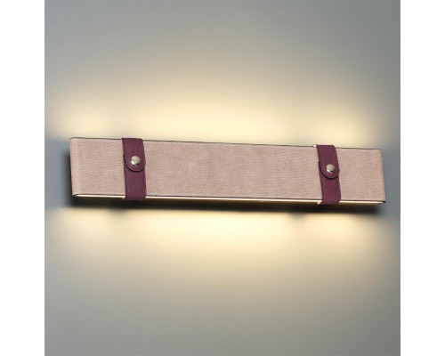 6630/25WL HIGHTECH ODL24 153 металл/эко-кожа/ткань/акрил черный/бордовый/бежевый Настенный светильник IP20 LED 25W 3000K 220V VINCENT