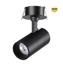 359224 SPOT NT23 267 черный Светильник встраиваемый светодиодный IP20 LED 15W 220V 1440Лм 3000К SELENE