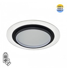 7732/80L MITRA LED SN Светильник металл/акрил/белый/прозрачный/черный LED 80Вт 3000-6000К D480 IP20 пульт ДУ SUNNY