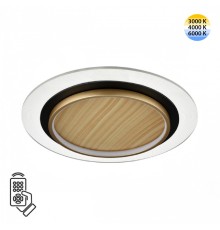 7731/80L MITRA LED SN Светильник металл/акрил/белый/под дерево/прозрачный/черный LED 80Вт 3000-6000К D480 IP20 пульт ДУ SUNNY