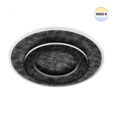 7741/40L MITRA LED SN Светильник металл/акрил/черный/серебряная патина LED 40Вт D380 IP20 SATURN