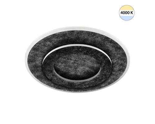 7741/40L MITRA LED SN Светильник металл/акрил/черный/серебряная патина LED 40Вт D380 IP20 SATURN