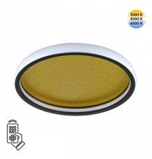 7736/60L MITRA LED SN Светильник металл/акрил/белый/золотой/черный  LED 60Вт 3000-6000К D450 IP20 пульт ДУ SHIMMERS