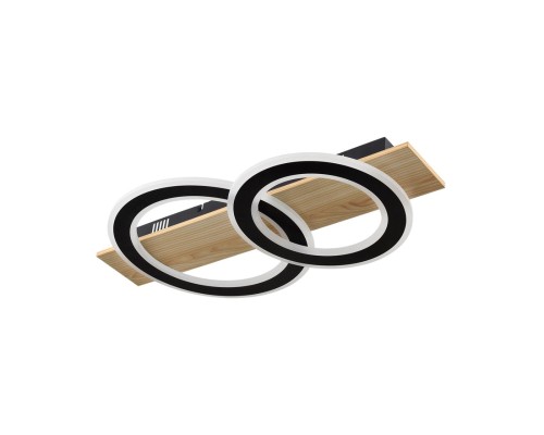 8023/80CL LEDIO LN24 черный/дерево, металл/МДФ Потолочный светильник 3000-6500К LED 80W 220V  PINE