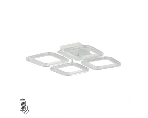 8026/42CL LEDIO LN24 белый/белый, металл/акрил Потолочный светильник с ПДУ LED 42W 3000-6000К 220V KVADRO